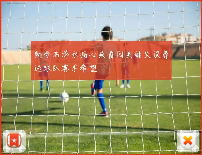 凯登布泽尔痛心疾首因关键失误葬送球队赛季希望
